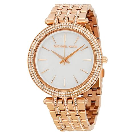 michael kors mk3220 darci crystal pave mother of pearl rose gold 